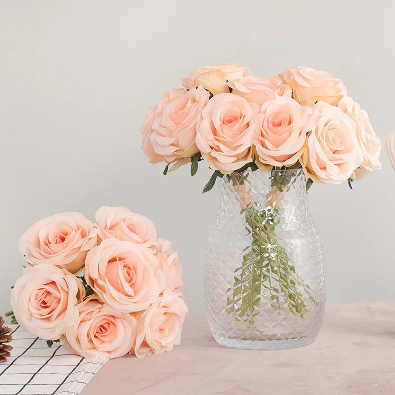 

ArtificialFlowers,bunches,champagne,7 Heads,EnglishRoses,high-end Wedding Flowers,homeDecoration,hotel Window FlowerArrangements