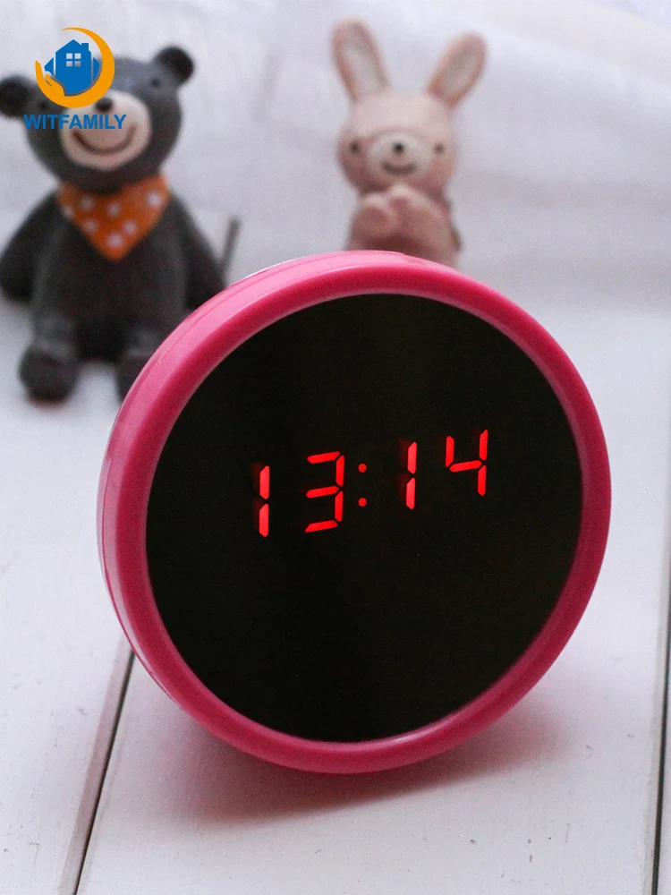Креативный Электронный Мини светлый немой умный мультфифункциональные часы