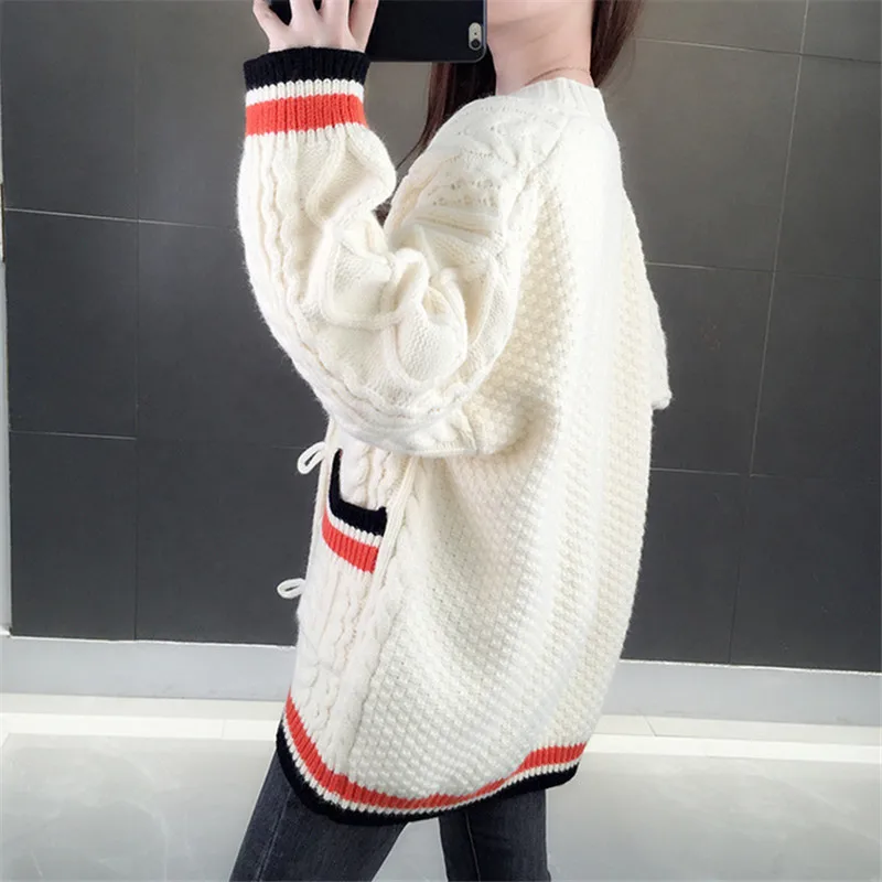 Женский трикотажный кардиган с V-образным вырезом 4 цвета