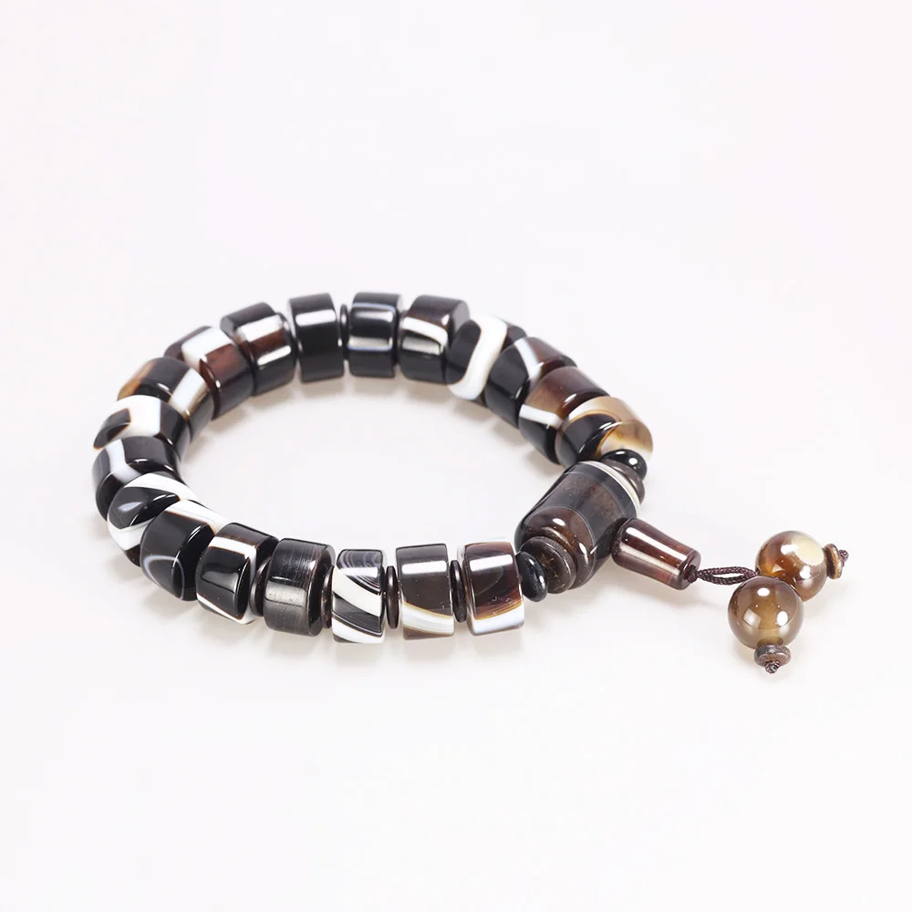 Бусины Из Натурального оникса браслет для мужчин простой этнический стиль в