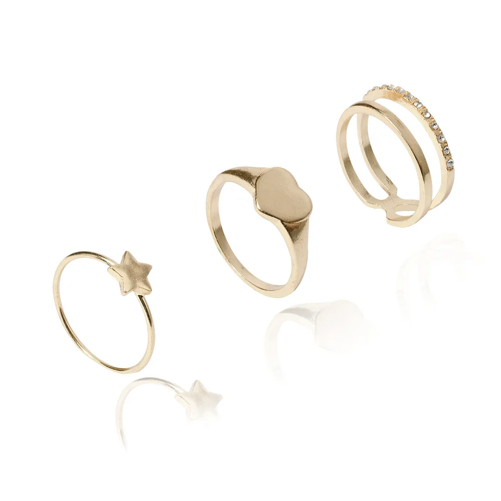 Набор женских колец в стиле бохо DIEZI Винтажные Ювелирные украшения богемном с