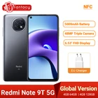 Смартфон Xiaomi Redmi Note 9T, телефон с тройной камерой 48 МП, FHD дисплей 6,53 дюйма