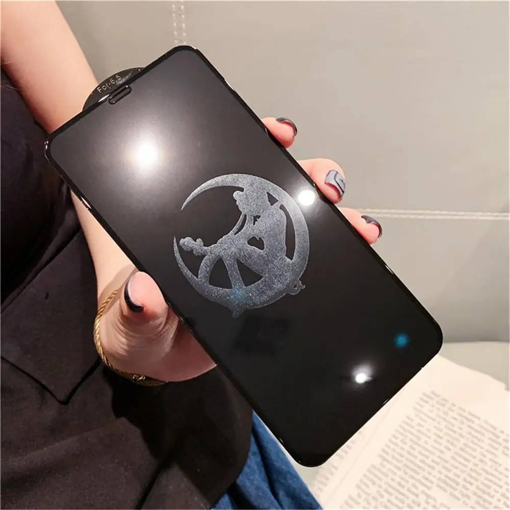 Блестящий Невидимый мультфильм Сейлор Мун Единорог 6D полный экран Закаленное стекло пленка для iPhone 11 Pro MAX X XR Xs MAX 6 6s 7 8 Plus