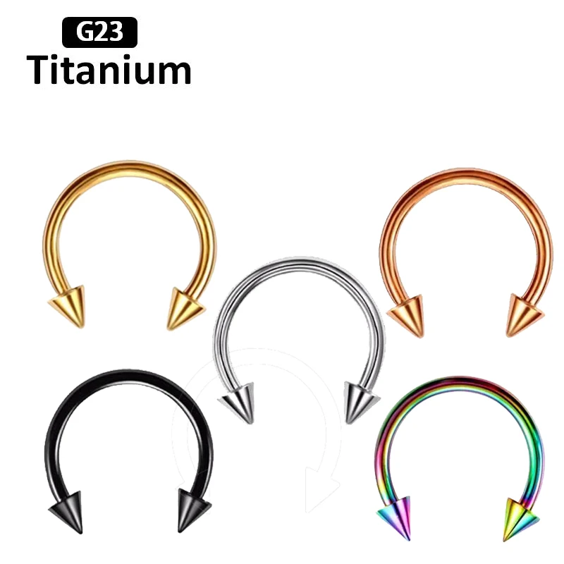 Кольцо в форме подковы из титана G23 U-образное универсальное ювелирное изделие