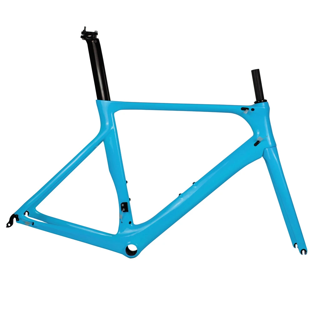 Sky Blue Color Spcycle T1000 карбоновые рамы для дорожного велосипеда Aero гоночный дорожный руль для велосипеда, углеродный кадров 700C карбоновые рамы для дорожного велосипеда ets 50/53/56 см - Цвет: Sky Blue Color