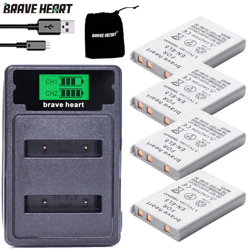 EN EL5 ENEL5 En El5 литий ионная аккумуляторная батарея для камеры Nikon Coolpix P80 P90 P100 P500 P510 P520