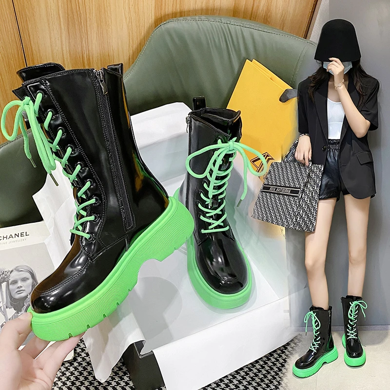 

Women Winter Boots Platform Boots Women Mid Calf Boots 2021 Women Thicken Warm Fashion Boots Goth Zapatos De Mujer Botas