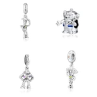 Бусины-шармы женские из серебра 925 пробы, для изготовления ювелирных изделий