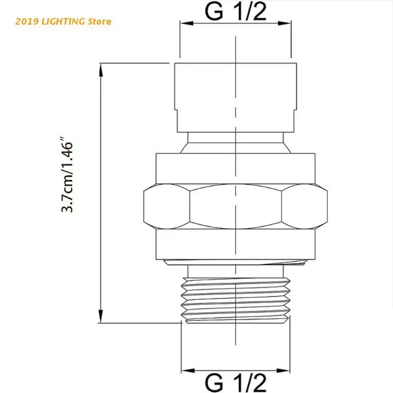 

Q9QF Bathroom Shower Arm Joint Copper Shower Adapter Connector Ball Joint for Tub