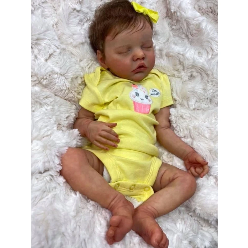 

46cm Realistic Doll Full Soft Silicone Vinyl Toddler Babies Lifelike Girl Birthday Gift Toy
