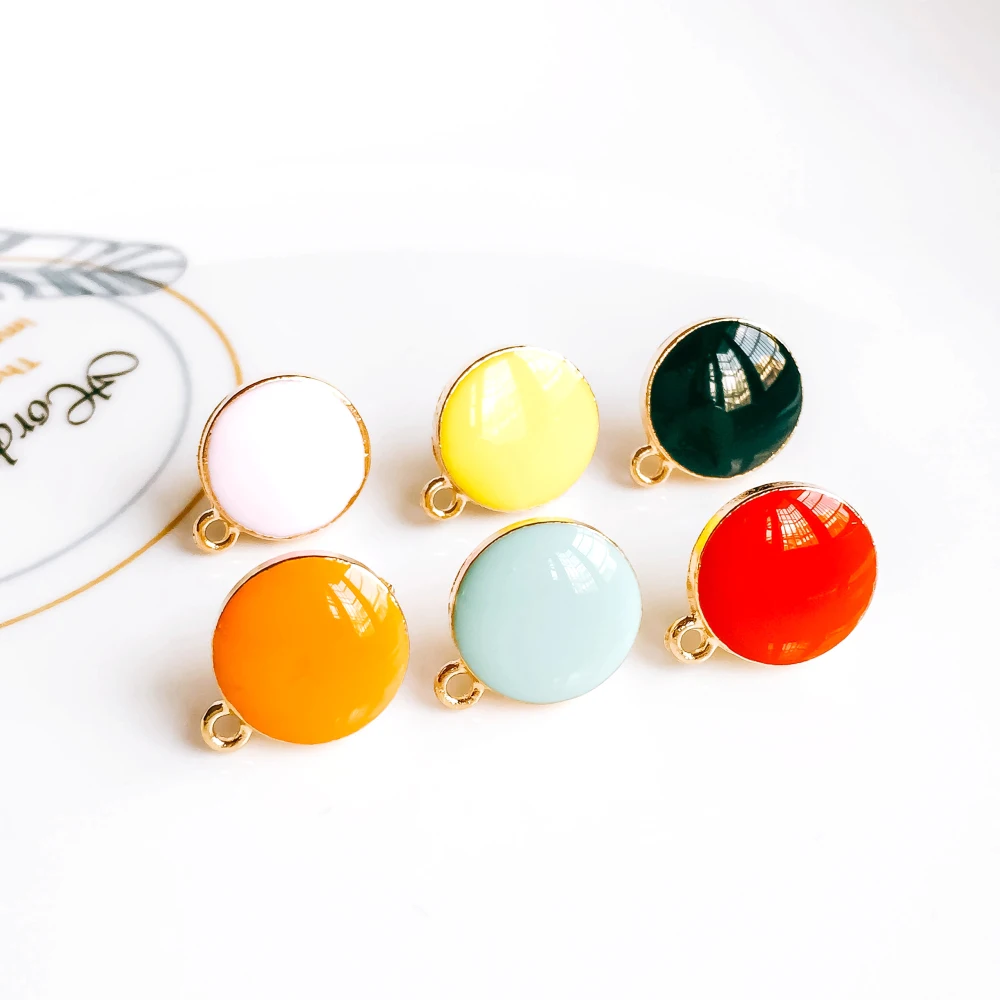 Разноцветные серьги-гвоздики ZEROUP серьги-подвески аксессуары материал для