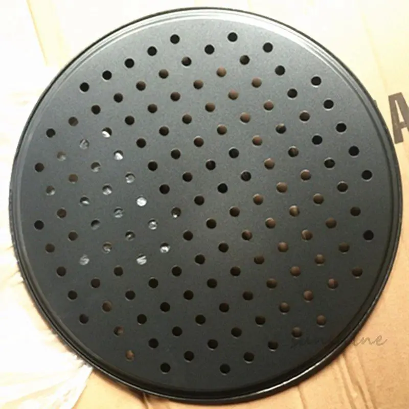 Carbon Steel Nonstick Pizza Baking Pan Tray 32cm Plate Dishes Holder Bakeware Home Kitchen Tools Accessories |