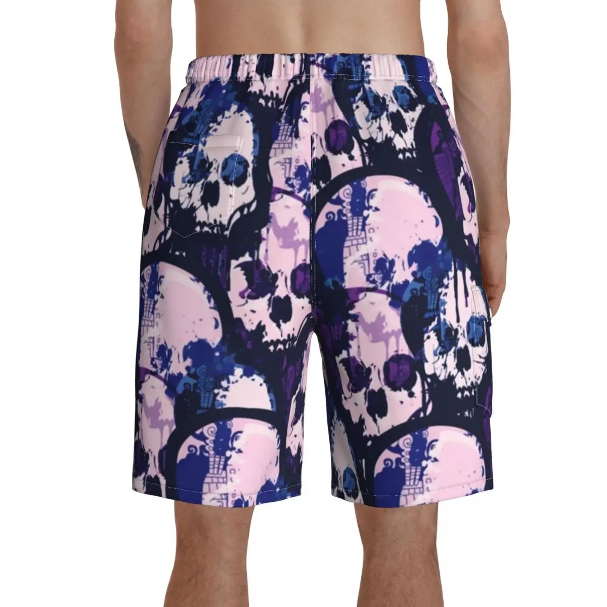 

Skeleton Board Shorts Men Beach Swimming Trunks Polyester Pattern Swim Trunks