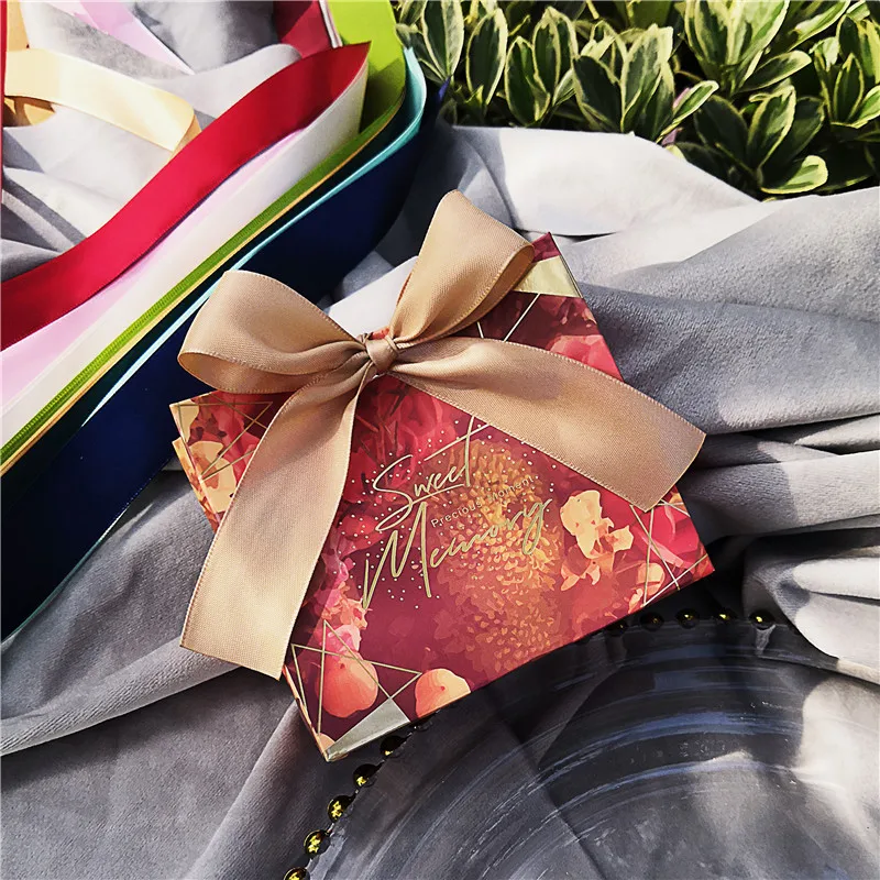 50 шт. мраморные европейские свадебные сувениры Подарочная коробка с лентой