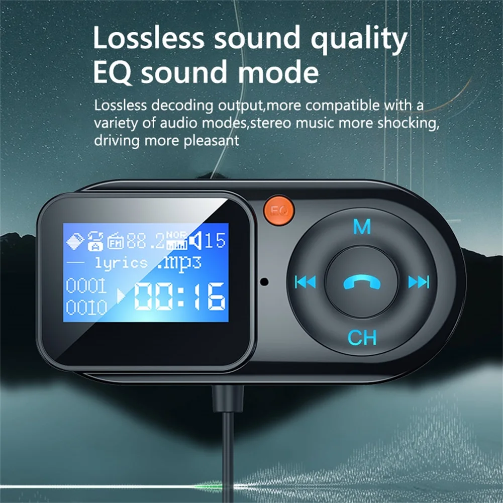 

Fm Modulator Transmitter Bluetooth 5.0 Fm Radio Usb Car Charger Handsfree Car Kit Wireless Aux Audio Fm Transmiter Mp3 Player