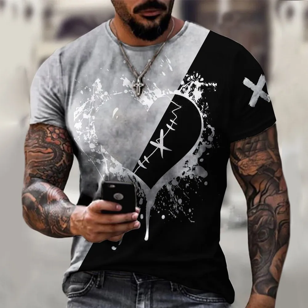 

Men's 3D animated printed T-shirt, casual large shirt, skull design t-shirt, street clothes, new in summer 2021