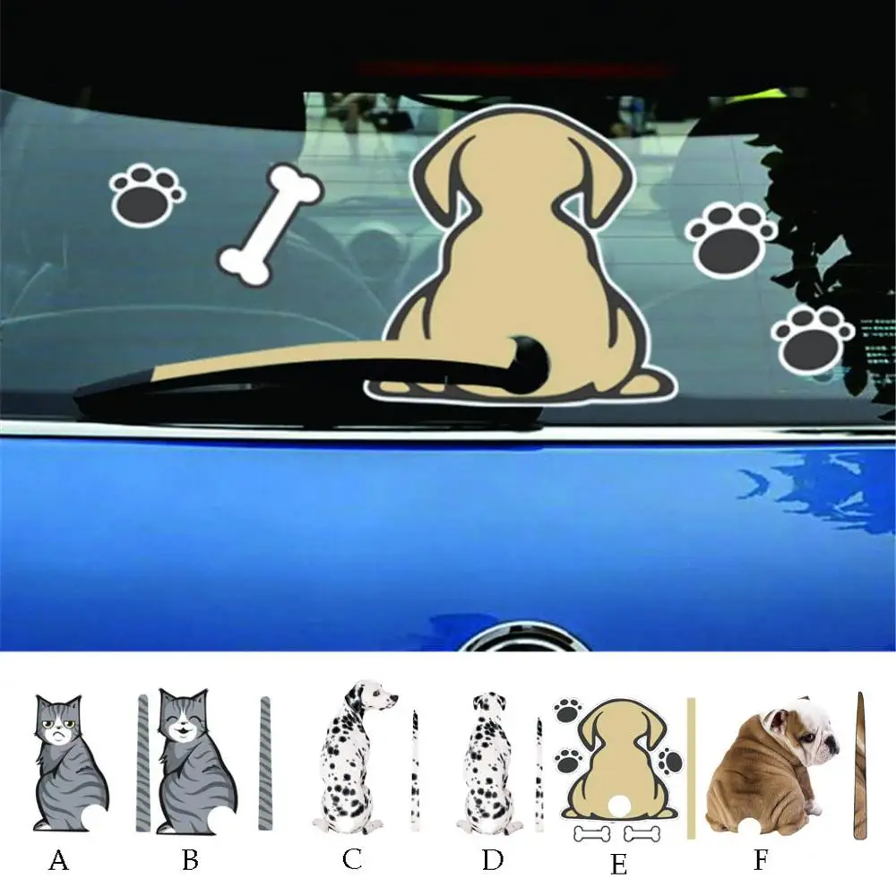 Автомобильные наклейки смешная собачка авто заднее лобовое стекло внешние DIY