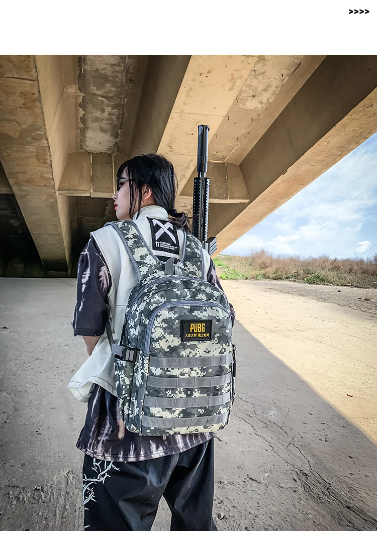 

PB3657 Men's backpack personality all-match school bag high school male college student backpack