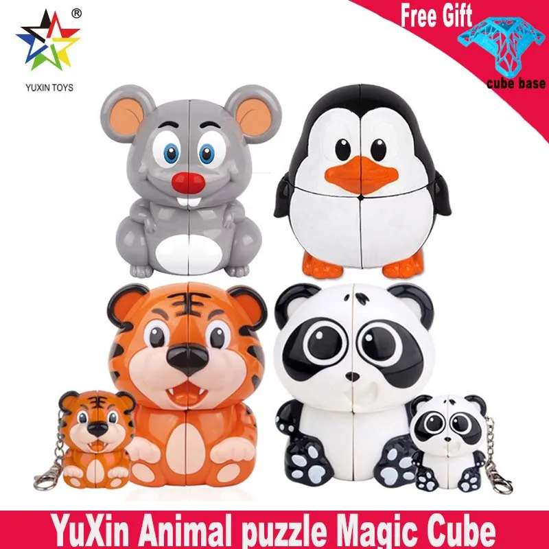 

Yuxin магический куб панда тигр 2x2 мини брелок игрушка животное скоростной куб панда/тигр/мышь/пингвин образовательный 2x2x2 Куб ВОЛШЕБНЫЙ