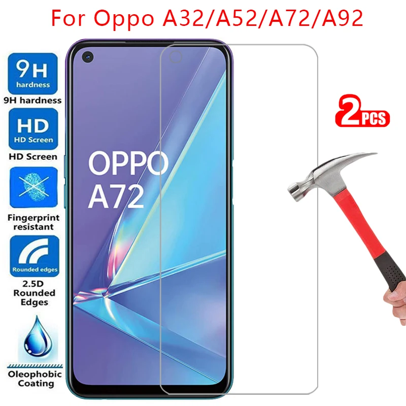 

Закаленное стекло для oppo a32 a52 a72 5g a92 a92s, чехол для a 32 52 72 92 s 92 s, защитный чехол для телефона 9h