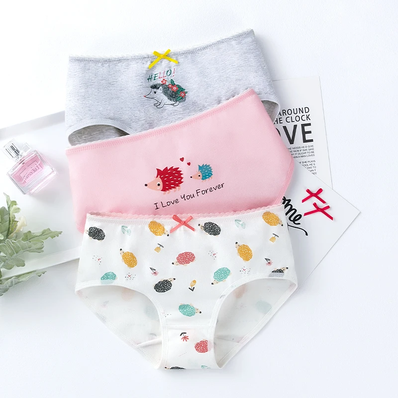 Трусы-боксеры для девочек 3 шт./лот хлопковое нижнее белье с мультяшным рисунком
