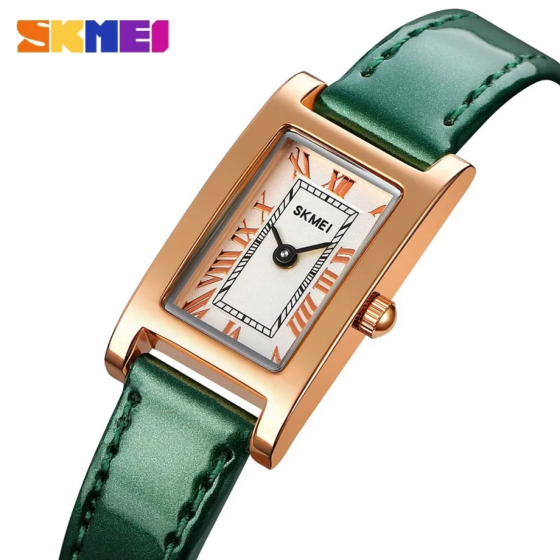 SKMEI новые прямоугольные роскошные кожаные часы для женщин 1783 повседневные