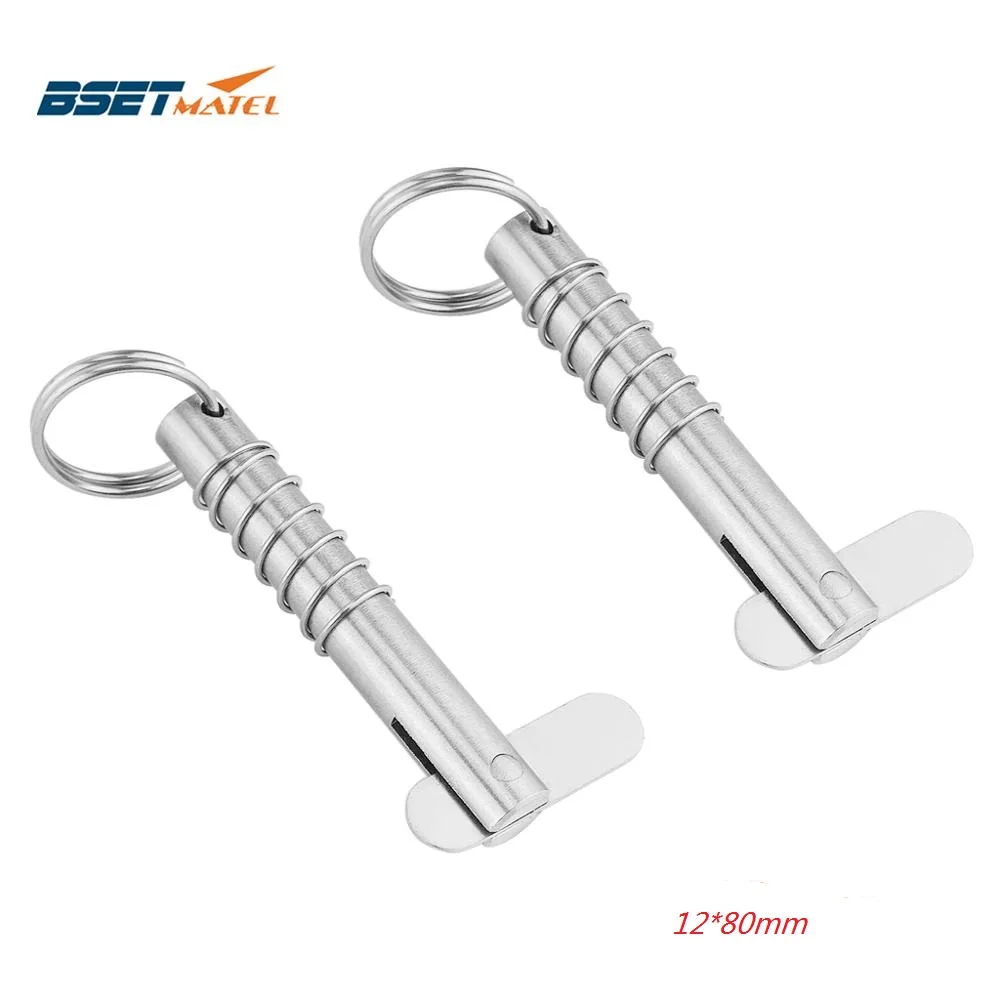 

2PCS M12*80mm Marine grade stainless steel 316 Boat Quick Release Pin Marine Hardware Deck Hinge Replacement Accessories