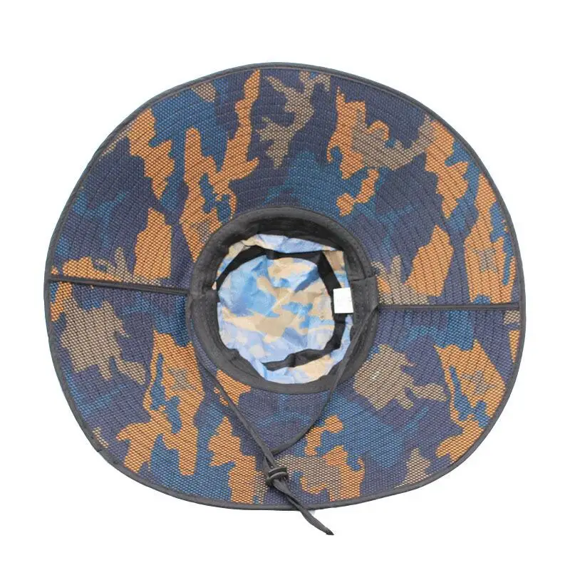 2020 Men Camouflage Bucket Fishing Hat Big Wide Brim Breathable Mesh Outdoor Hunting Safari Fisherman Sun Visor Panama Hats Cap |