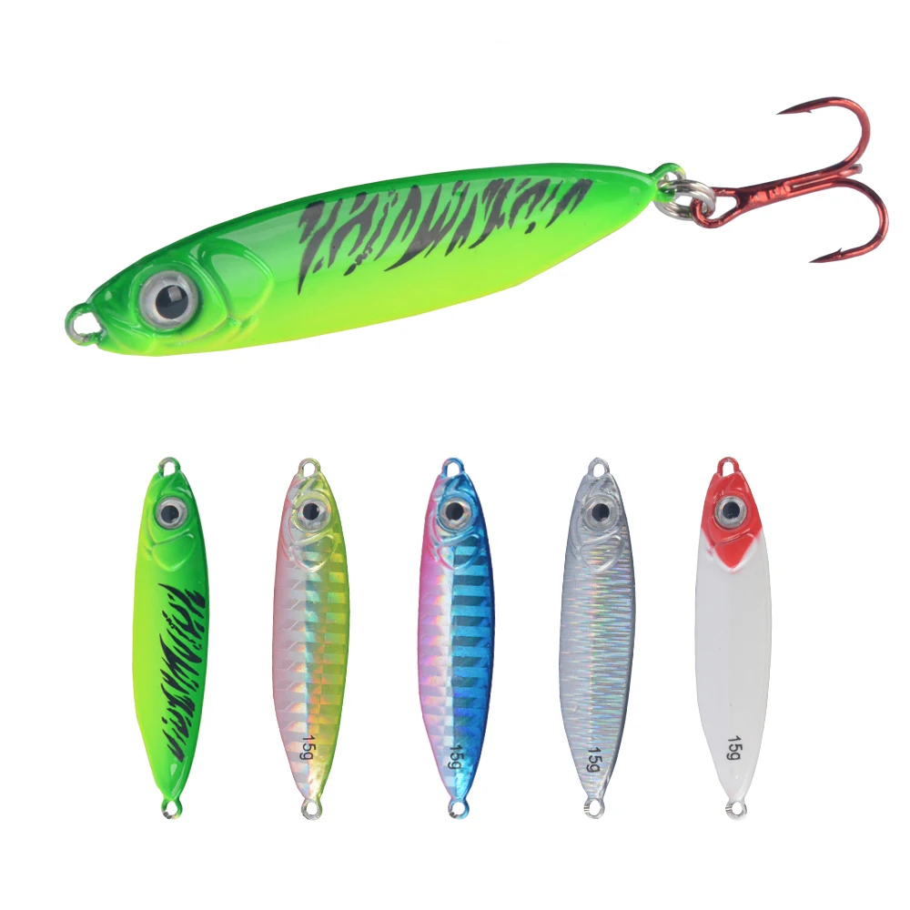 

Жесткая металлическая приманка в виде ложки с одним крючком, 10 г, 15 г, 20 г, свинцовая наживка для ловли морского окуня