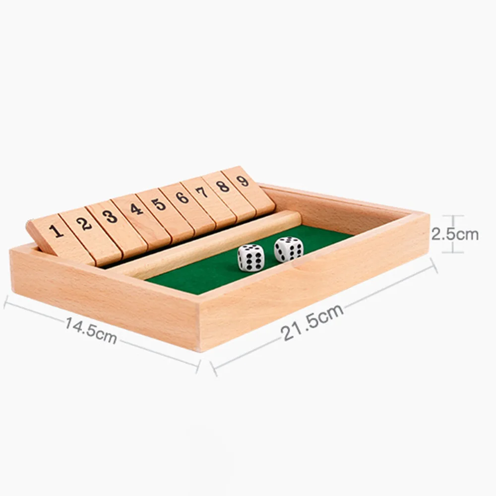 

Wooden Shut The Box Game Mini Travel Set Simple Funny Family Party board Game Toy
