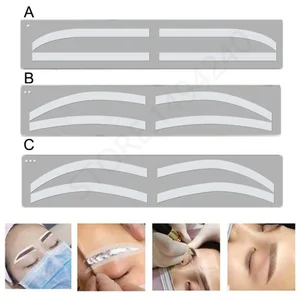 Одноразовые трафареты для татуажа бровей, полуперманентный макияж, 6 пар, вспомогательный стикер шаблонов