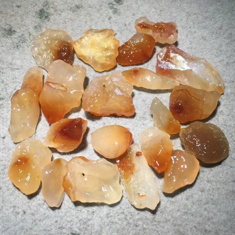 

300g yellow chalcedony agate stone carving Mixed Quartz Crystal Stone Rock Gravel Specimen Decor Natural stones and minerals