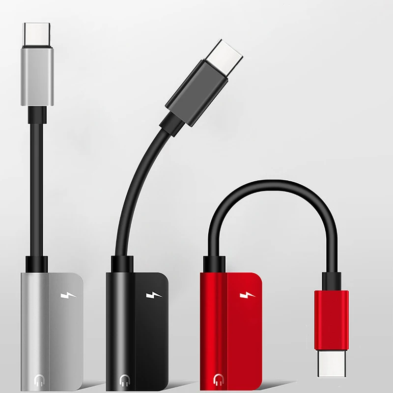 Разъем для наушников Type C-3 5 мм адаптер зарядки аудио кабель конвертер USB Тип C