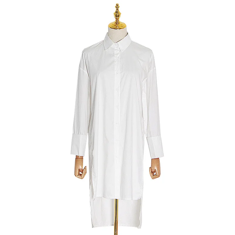 

Summer New Temperament Commuting Korean Irregular Jacket Long Sleeve Loose Design Joker Shirt Long