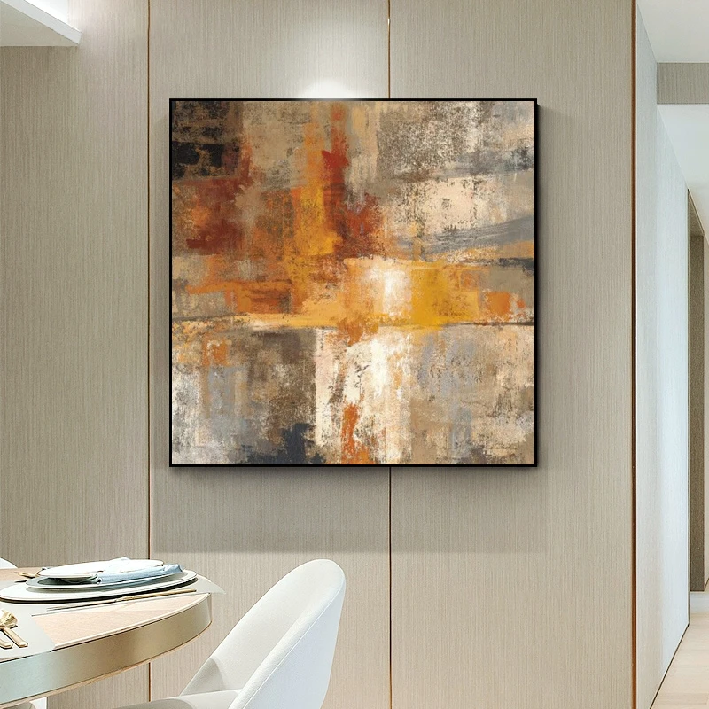 Абстрактные Масляные картины в скандинавском стиле на холсте настенные постеры