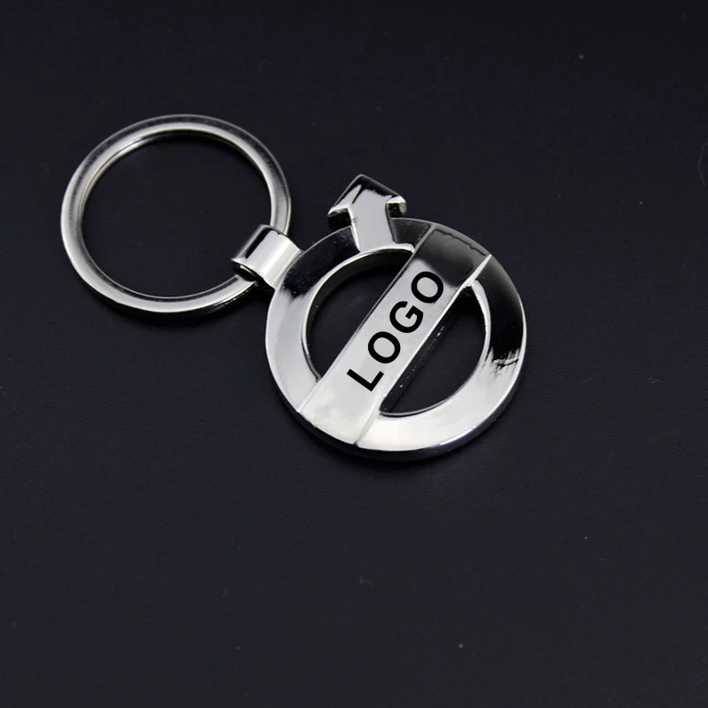 Креативный металлический брелок с вырезами и черным буквенным логотипом для Volvo