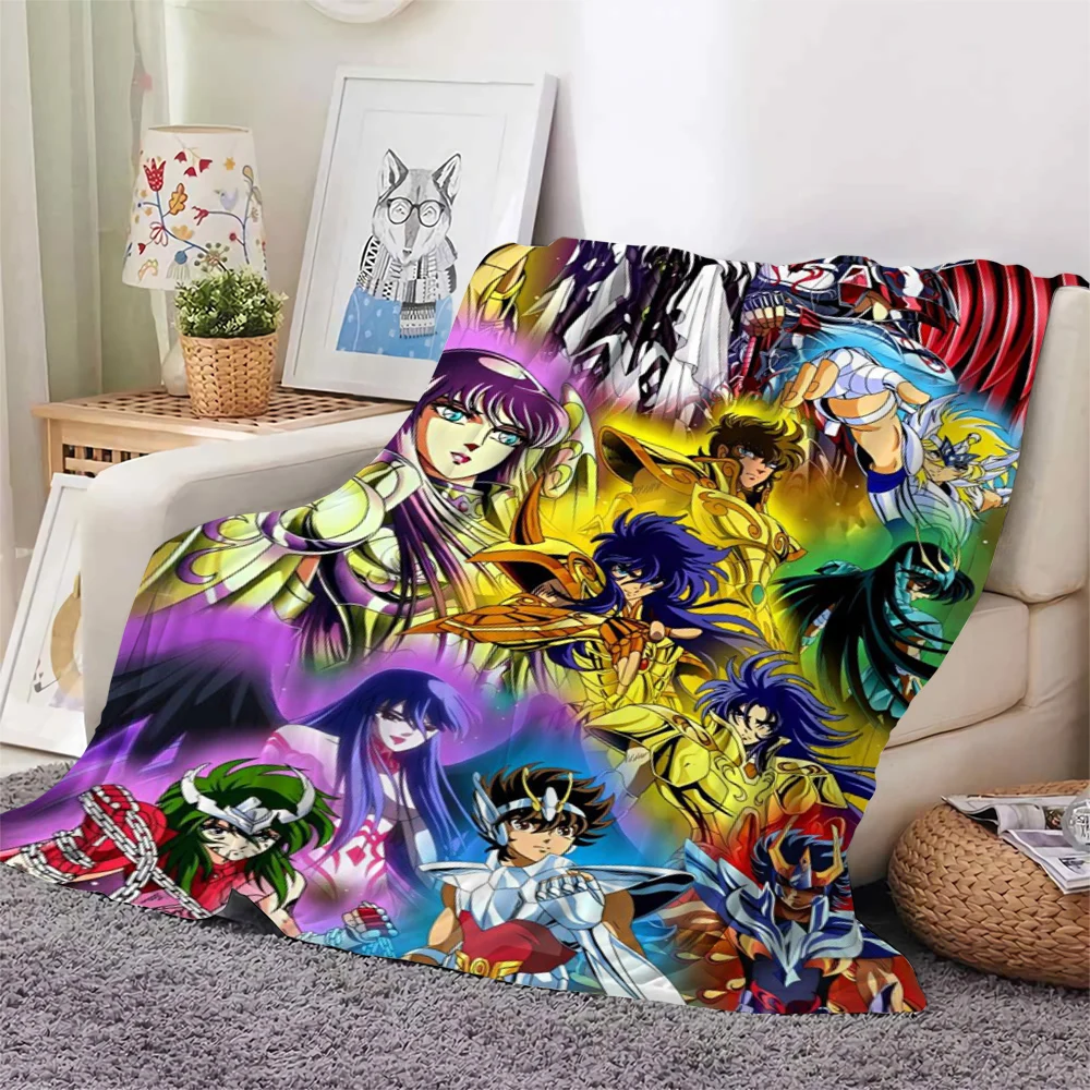 

CLOOCL Anime The Knights of The Zodiac Blanket Christmas Gift for Girl Boys 3D Flannel Blanket Home Decor Fashion Party Blanket