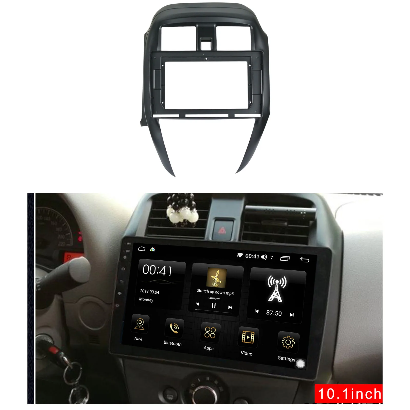 10 1 дюймовая 2din Автомобильная Мода для NISSAN Almera 2014 2016 фасция Адаптер установки