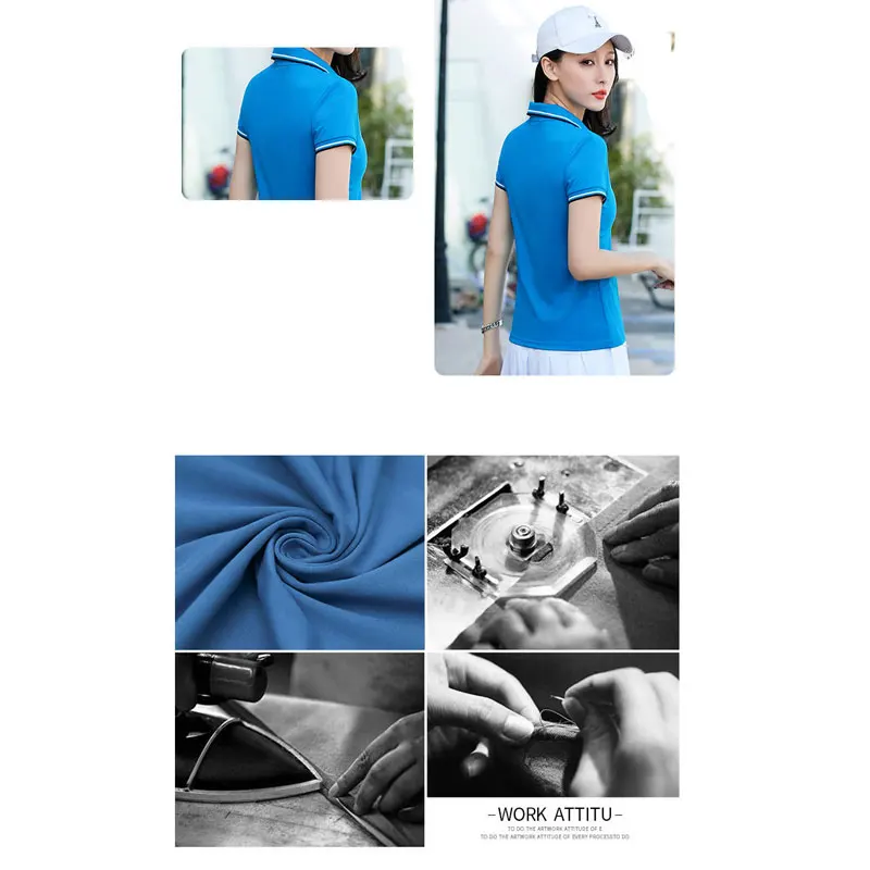 

Fashion Summer Embroidery Big Horse POLO Shirts for Women Turn-down Collar Casual Polo Shirt Short Sleeve Solid Cotton Tops