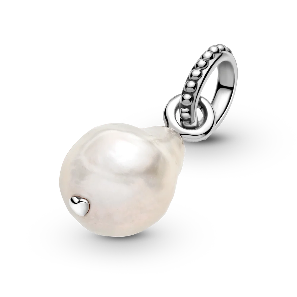 

FORVIONSA 2021 Summer Fits Bracelet Freshwater Cultured Baroque Pearl Pendant Charms 925 Sterling Silver Beads Jewelry Making