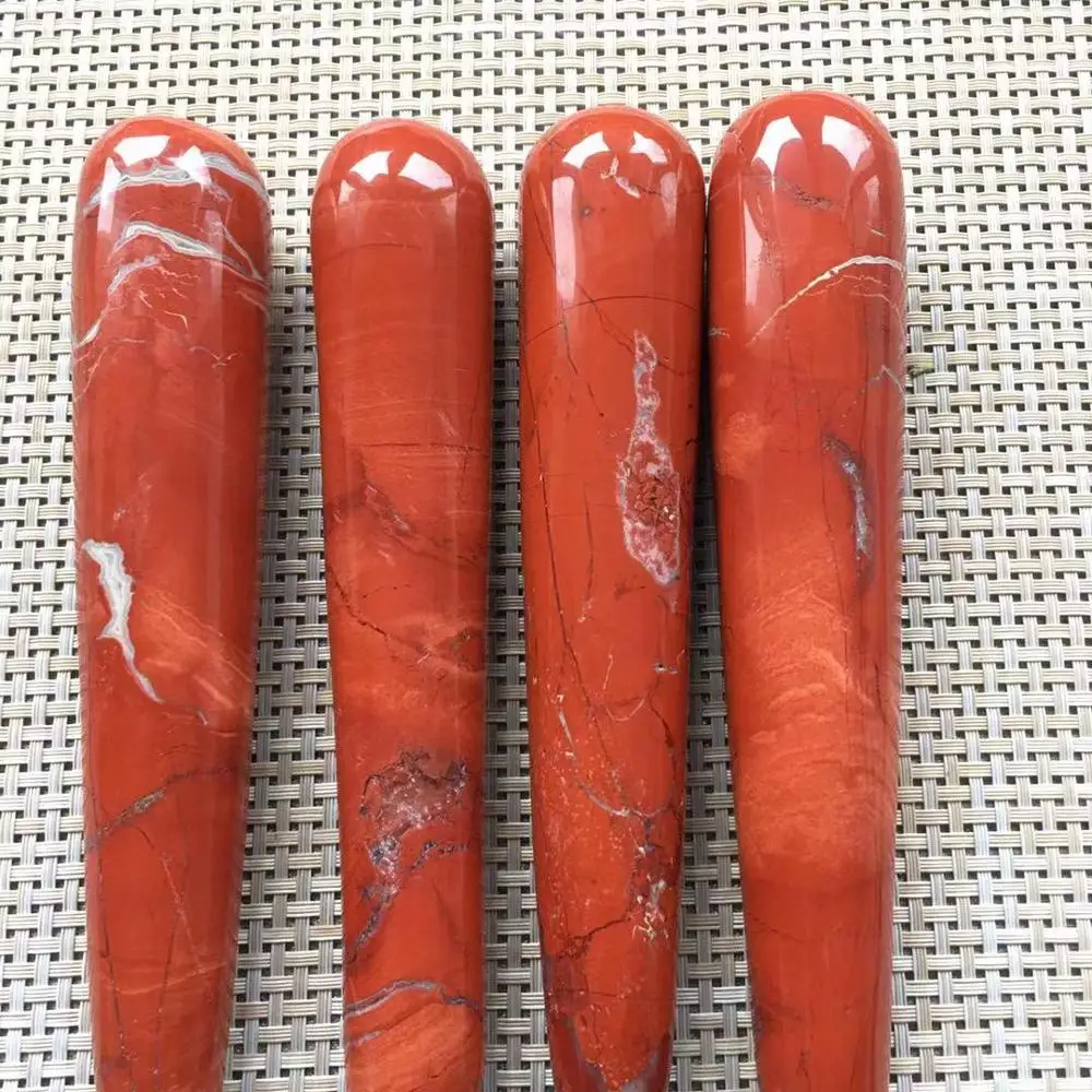 Красная яшма массажная палочка натуральные камни и минералы кристаллическая