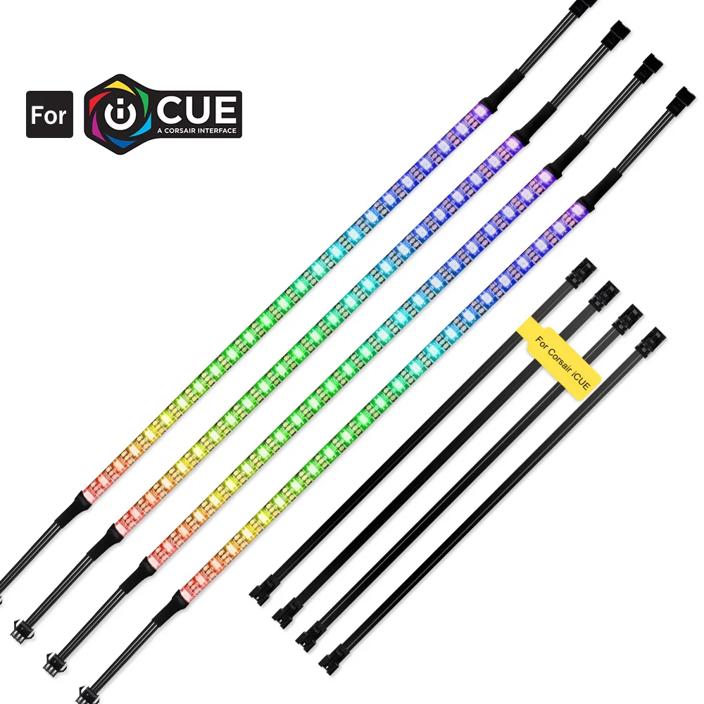 Адресуемая WS2812b цифровая светодиодная лента Радуга RGB PC для ПК чехол компьютера