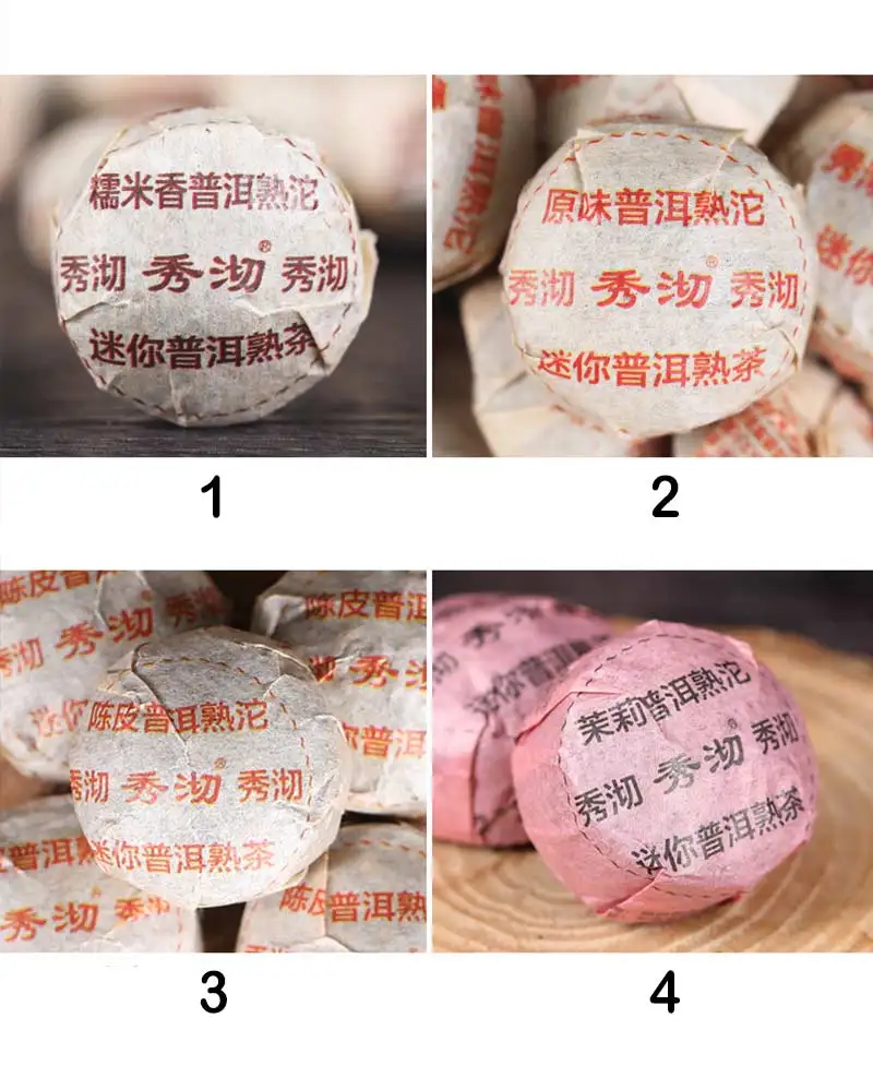 

50pcs 10 Different Flavors 2019 Mini Yunnan Pu-erh Tea Chinese Pu-erh Tea Chai with Gift Bag