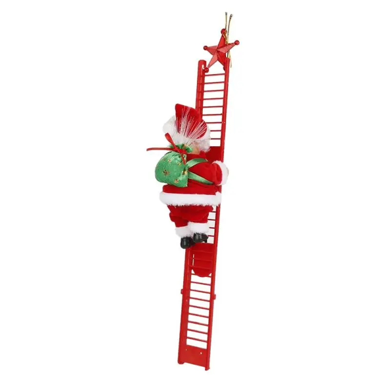 Рождественский Электрический Санта Клаус альпинистская лестница кукла Декор