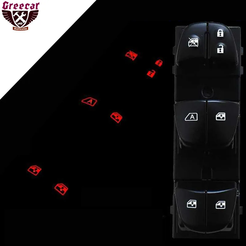 Оранжевый светильник Авто Мощность переключатель окна с 7 Led для Nissan Qashqai J11 Altima