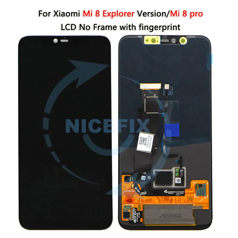 ЖК дисплей с дигитайзером в сборе для Xiaomi Mi8 pro сенсорный экран рамкой 8 xiaomi Mi