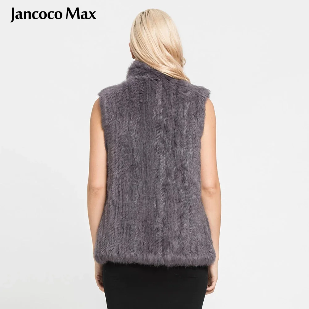 Новинка стильный женский меховой жилет из натурального кроличьего меха Модный
