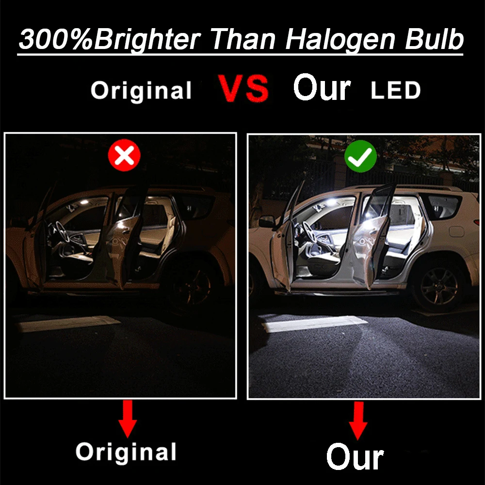 Внутренние светодиодные лампы для BMW X1 E84 F48 X2 F39 X3 E83 F25 X4 F26 X5 E53 E70 F15 F85 X6 E71 E72