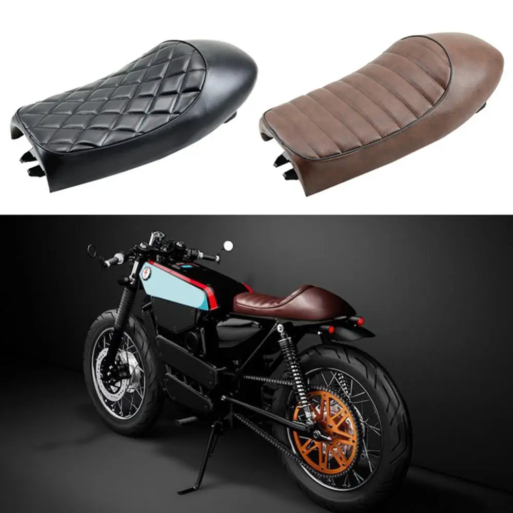 

80% Dropshipping!! Motorcycle Motorbike Hump Flat Cafe Racer Saddle Seat Cushion Pad for H-onda