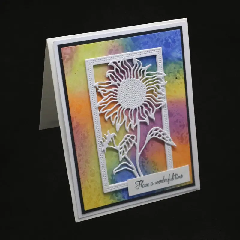 Подсолнечник бутылки металла вырубки Трафаретный Скрапбукинг DIY штамп для